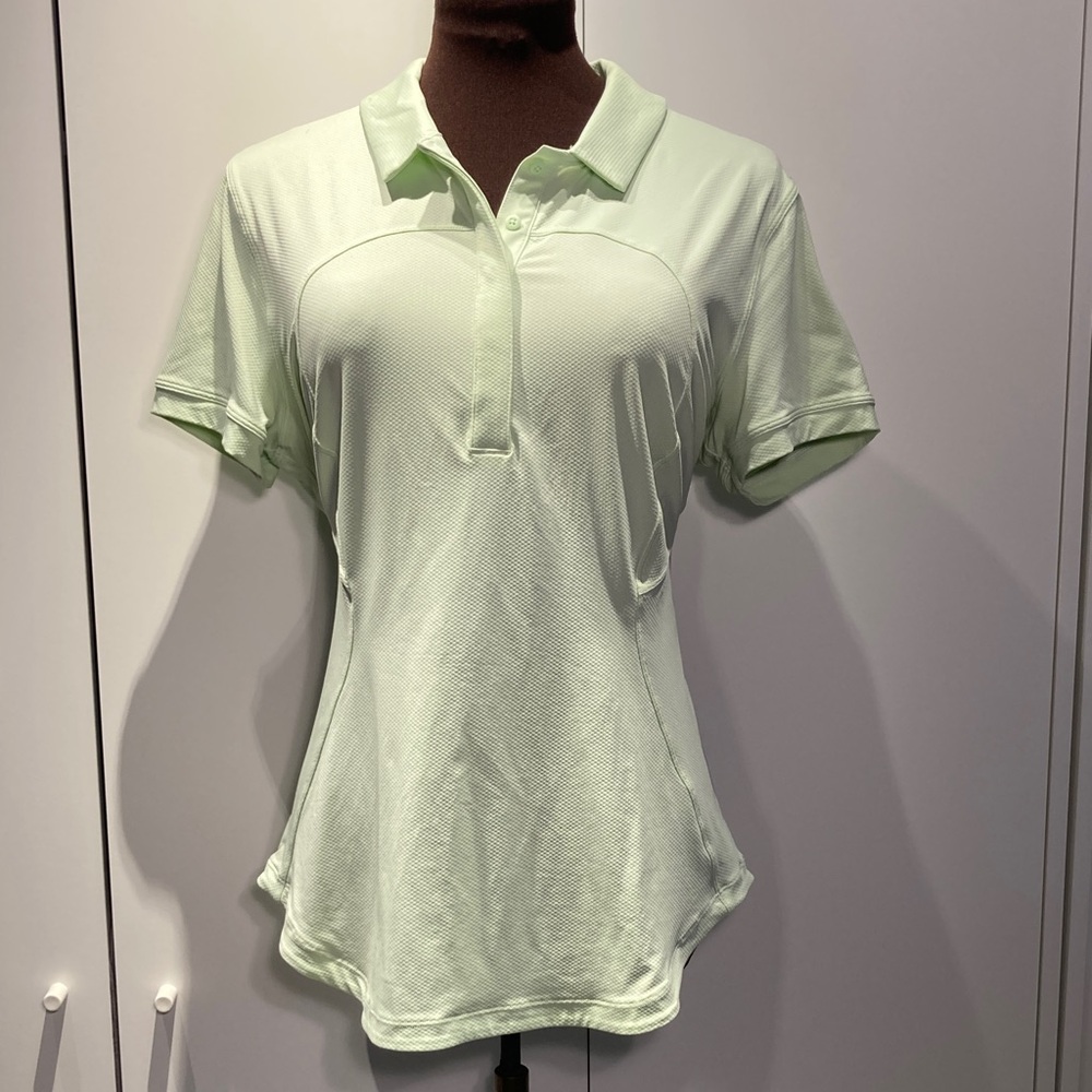 Lululemon Athletica Polo Shirt shirt sleeves 12 creamy mint